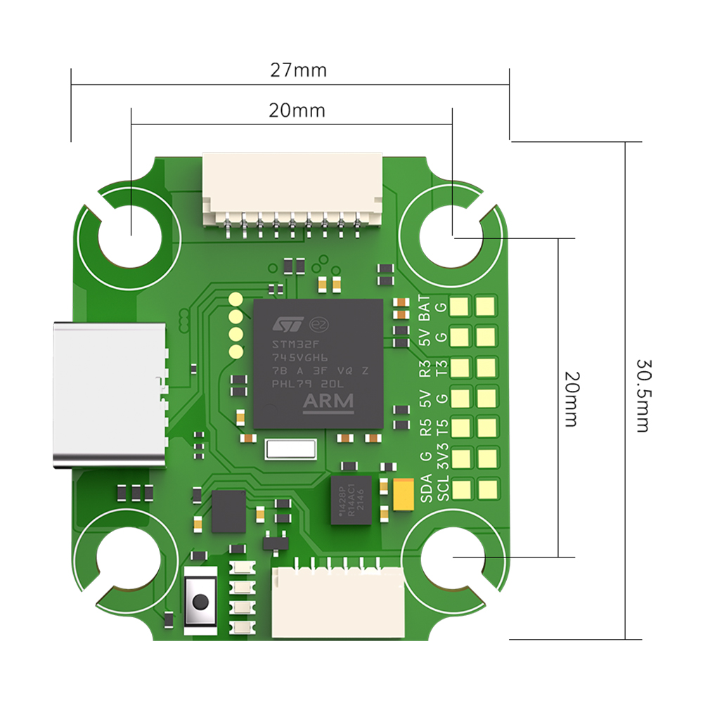 20x20mm-iFlight-BLITZ-Mini-F745-OSD-Flugkontroller-mit-5V-BEC-Ausgang-unterstuumltzt-Betaflight-Ardu-2018247-5